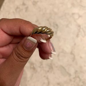 Mejuri Thin Croissant Dome Ring
